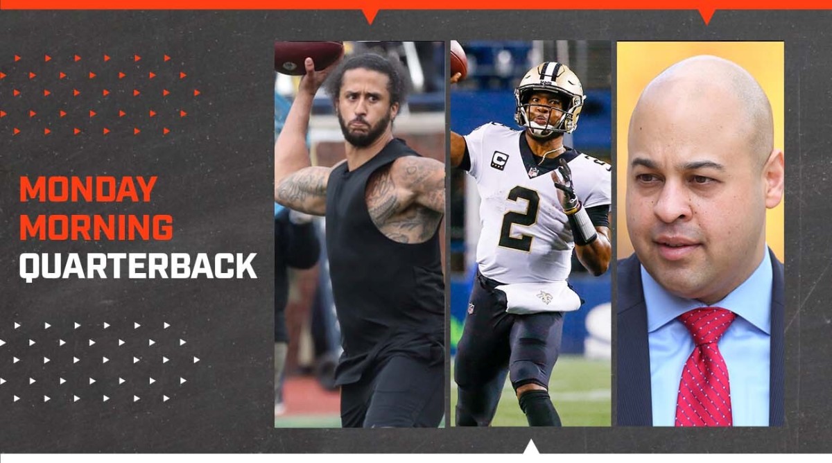 Colin Kaepernick, Jameis Winston and Omar Khan highlight this week's MMQB.
